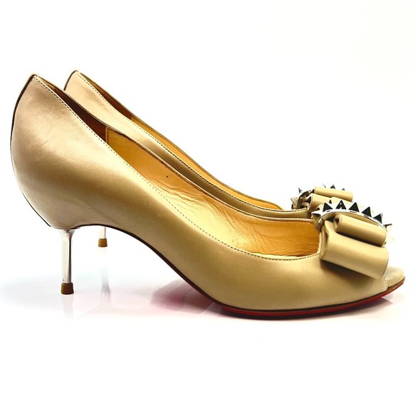 🌷❤️🔥FINAL SALE 🔥 NO OFFERS🌷💥Christian Louboutin Couche Nodo 70 Pumps 37 - Picture 1 of 8